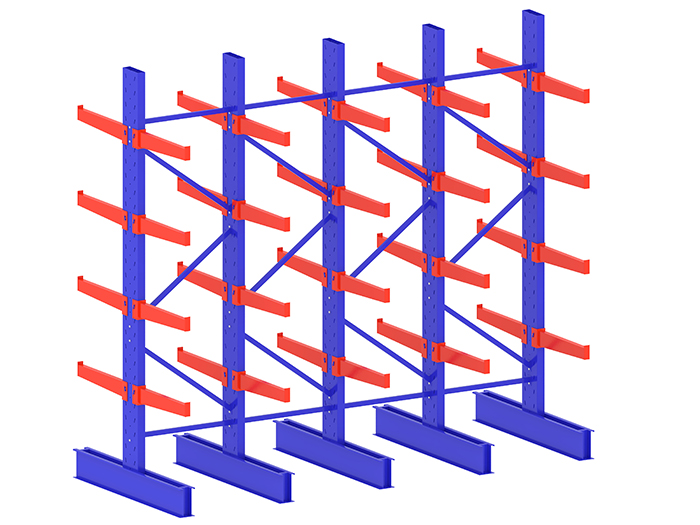 懸臂式貨架帶尺寸